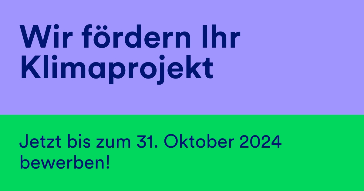 Klimaspende GLS Investments 2024 | Jetzt bewerben | GLS Bank Klimafonds